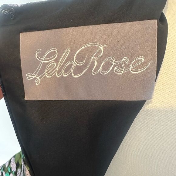 Lela Rose Holly Floral Print Knee-Length Women's Dress Size 10 - Picture 5 of 7
